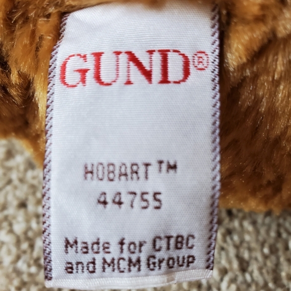 Vintage GUND Hobart Brown Bear Plush. 1986 . 16" - Picture 7 of 8
